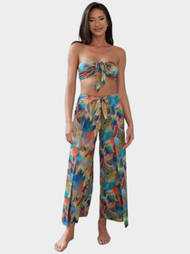 Spodnie Cameleo 4 w 1 (9505-AY) wielokolorowe w pawie pióra