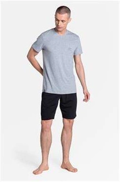 Piżama Duty 38881-90X Szaro-Czarna