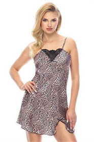 Koszulka Yamila II (Satin Nightdress) Leopard