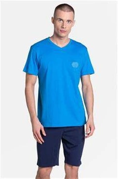 Piżama Dodge 38882-55X Niebiesko-Granatowa