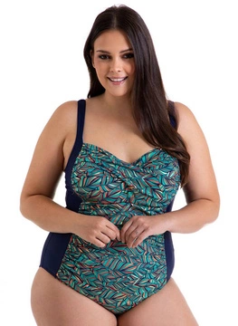 Kostium kąpielowy Laura P-508 (23) granatowo-zielono-złoty